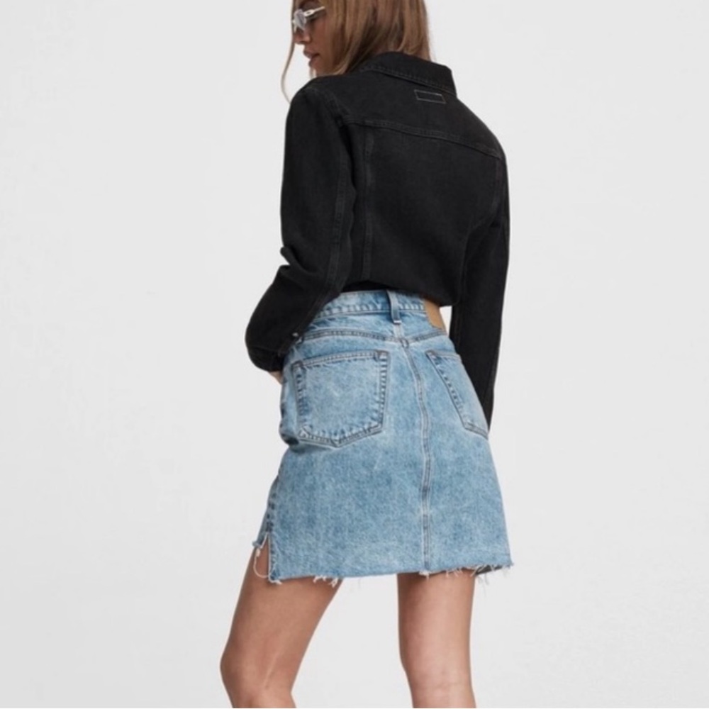 NWT Rag & Bone High Rise Mini Skirt In Calypso - Picture 3 of 6